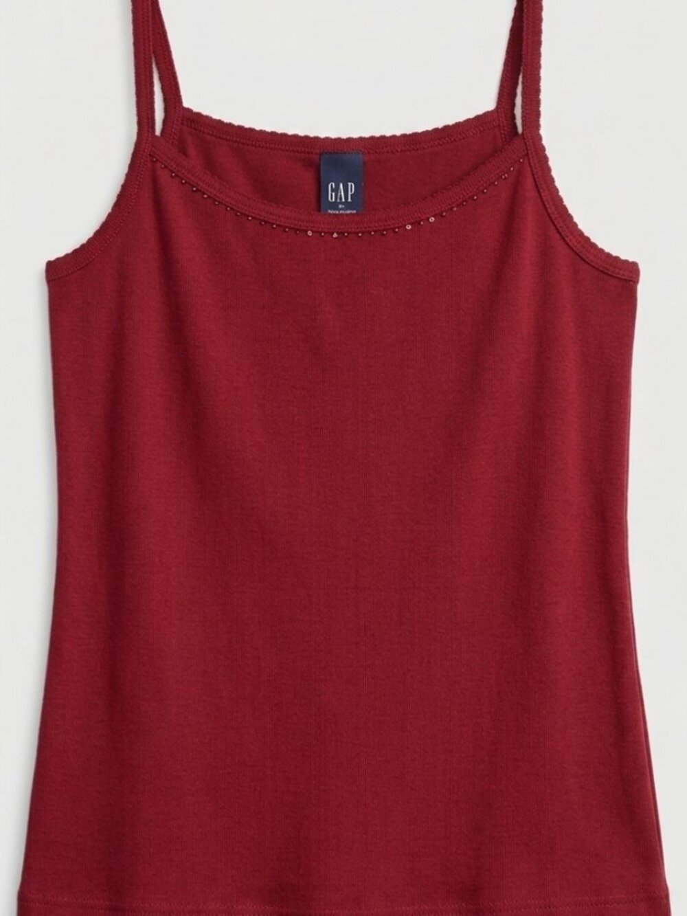 GAP Dark Red Ribbed Camisole Tank Top